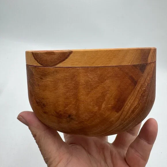 Olive wood  Salt and Pepper Cellar Box kitchen must have natural - Picture 11 of 11